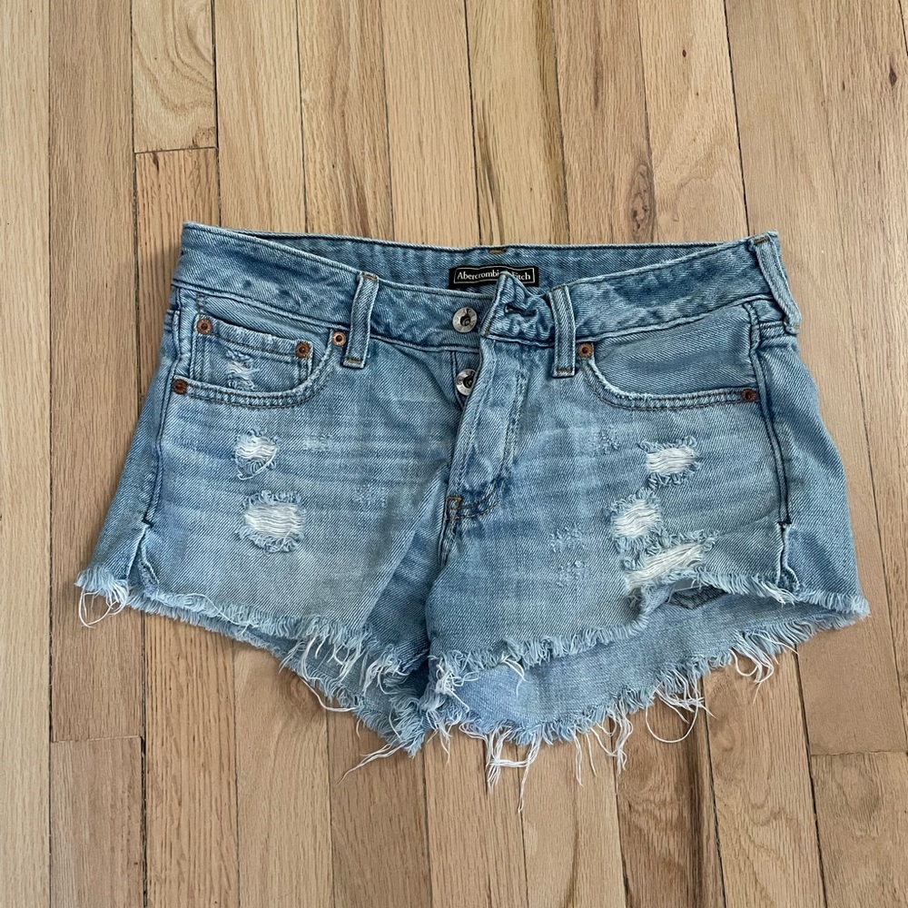 Abercrombie & Fitch Distressed Denim Shorts